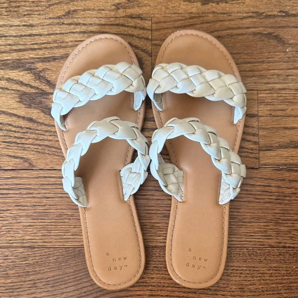 Braided Cream Sandals